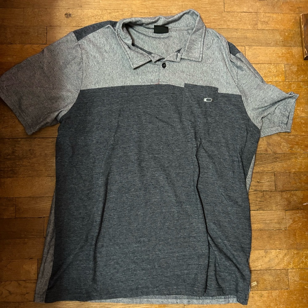 Oakley Two-Tone Gray Men's Polo Shirt